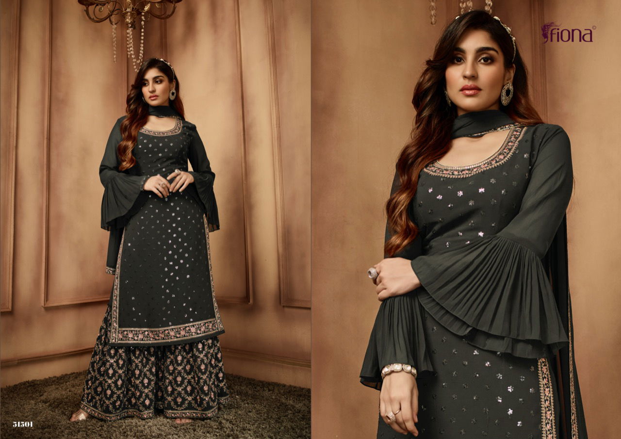 Fiona Senorita Embroidery Heavy Wedding Wear Fancy Georgette Salwar Kameez Collection